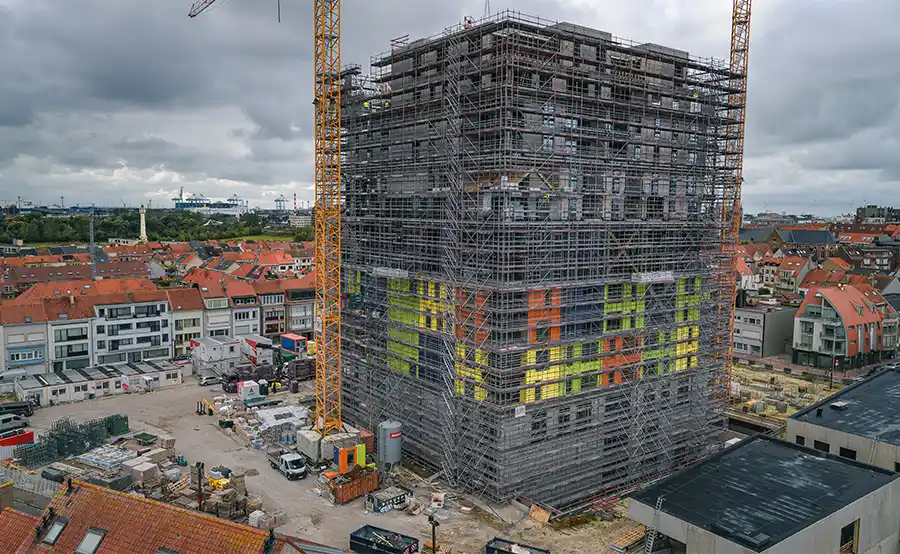 Hoost, een iconisch nieuwbouwproject in Knokke-Heist, bereikt hoogste punt