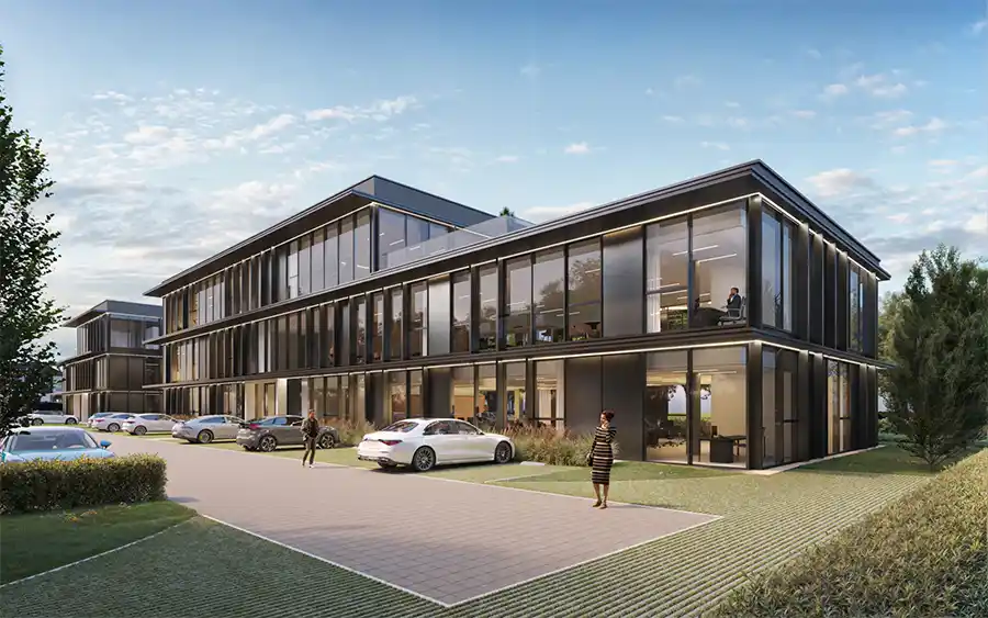 Nieuwe kantoorgebouwen Twin Offices in Lokeren