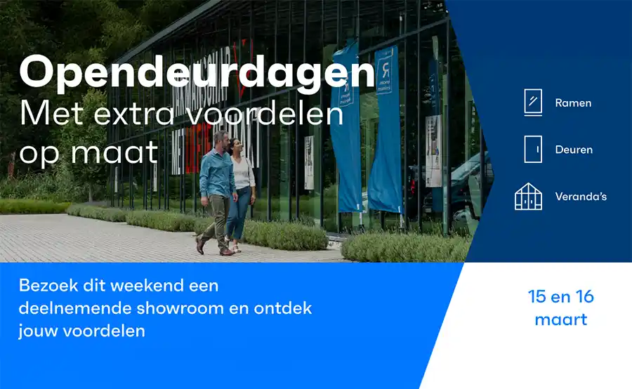 Extra voordeel tijdens het Reynaers Aluminium Opendeurweekend op 15 en 16 maart